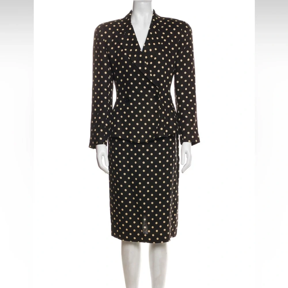 Vtg Christian Dior 1994 Polka Dot Blazer